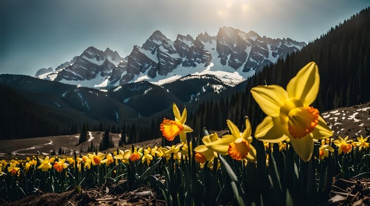 Mountain daffodils | © Nightcafe AI with SDXL 1.0