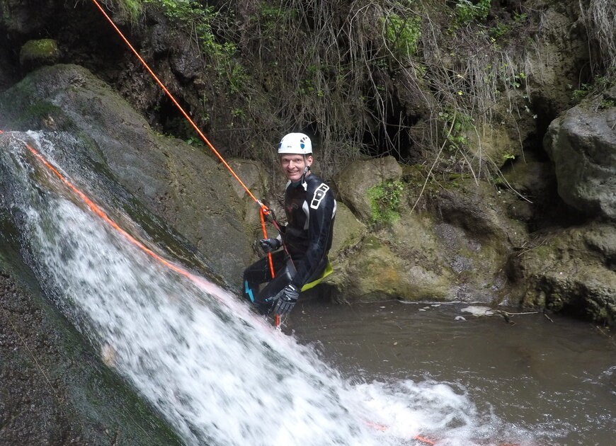  Daniel Pudewill beim Canyoning | © Daniel Pudewill